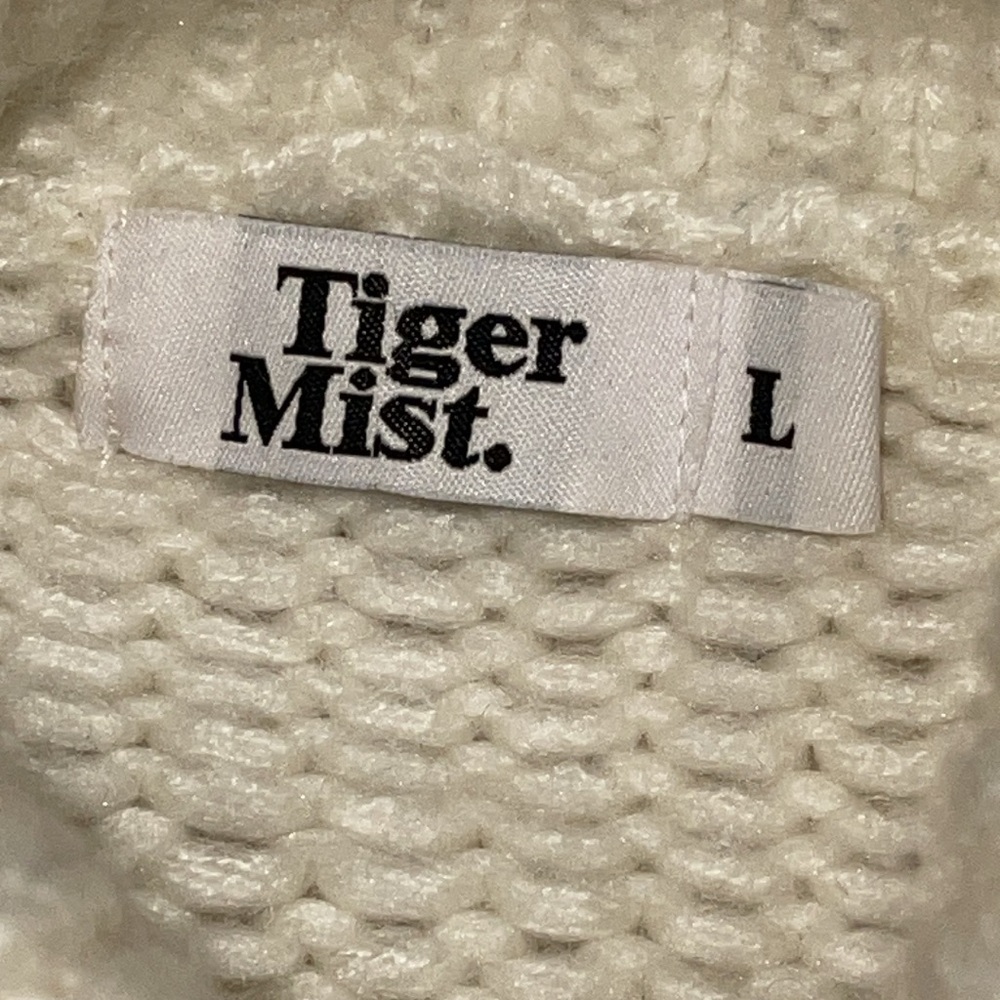 TIGER MIST LEONARDO KNIT JUMPER TURTLE NECK SWEATER CROPPED BALLON SLEEVES SZ L - Picture 15 of 15